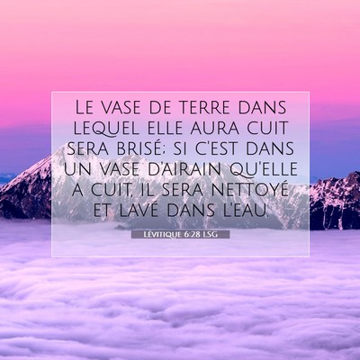 Lévitique 6:28 Verset biblique expliqué