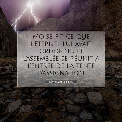 Lévitique 8:4 LSG Image du verset biblique