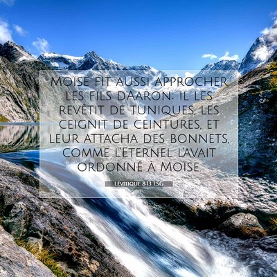 Lévitique 8:13 LSG Image du verset biblique