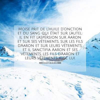 Lévitique 8:30 Verset biblique expliqué