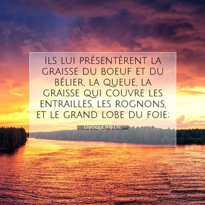 Lévitique 9:19 LSG Image du verset biblique