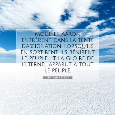 Lévitique 9:23 LSG Image du verset biblique