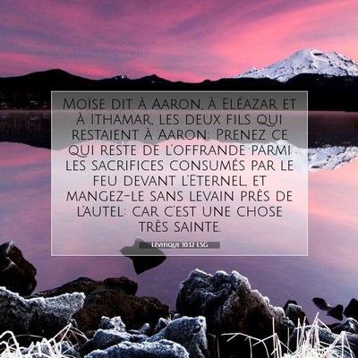 Lévitique 10:12 Verset biblique expliqué