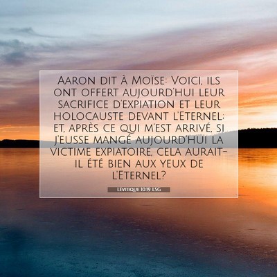 Lévitique 10:19 LSG Image du verset biblique