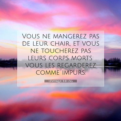 Lévitique 11:8 Verset biblique expliqué