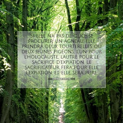 Lévitique 12:8 LSG Image du verset biblique