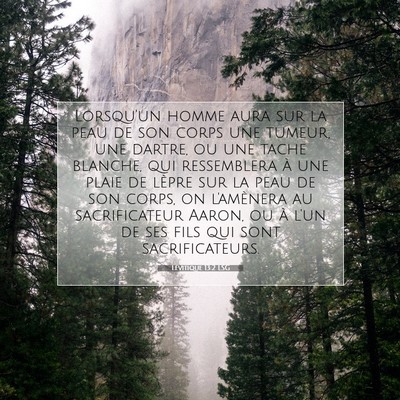 Lévitique 13:2 LSG Image du verset biblique