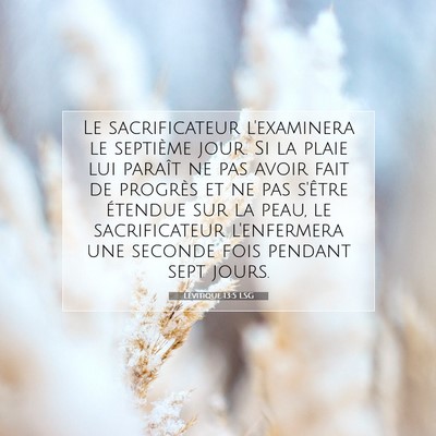 Lévitique 13:5 LSG Image du verset biblique