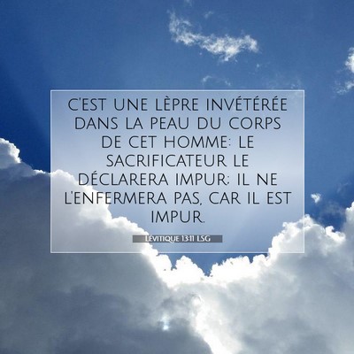 Lévitique 13:11 Verset biblique expliqué