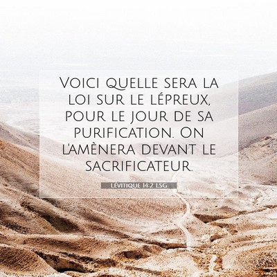 Lévitique 14:2 LSG Image du verset biblique