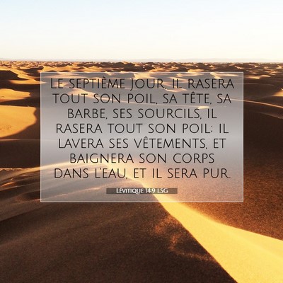 Lévitique 14:9 LSG Image du verset biblique