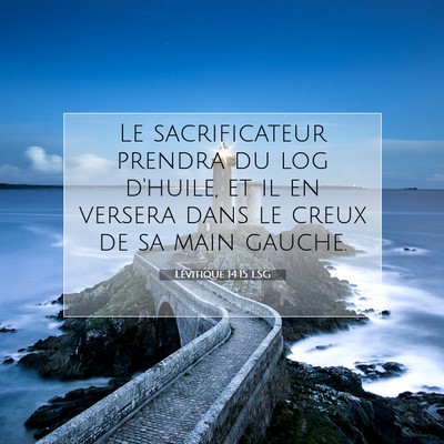 Lévitique 14:15 LSG Image du verset biblique