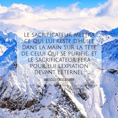 Lévitique 14:18 LSG Image du verset biblique