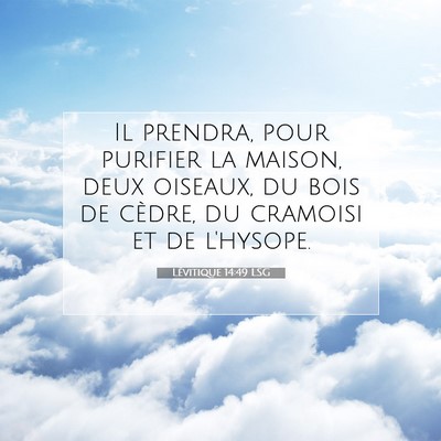 Lévitique 14:49 Verset biblique expliqué