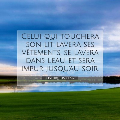 Lévitique 15:5 Verset biblique expliqué