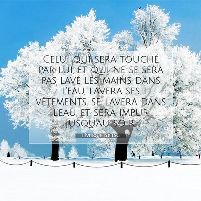 Lévitique 15:11 LSG Image du verset biblique