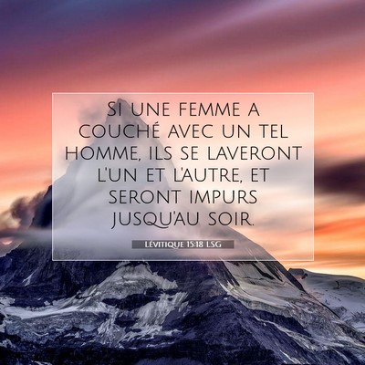 Lévitique 15:18 Verset biblique expliqué