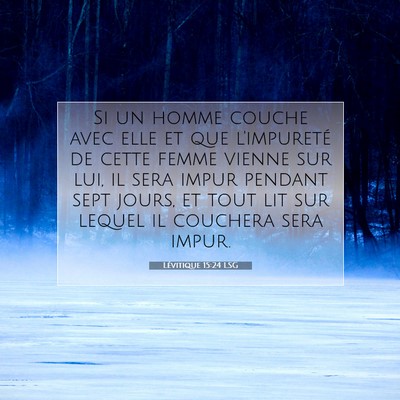 Lévitique 15:24 LSG Image du verset biblique