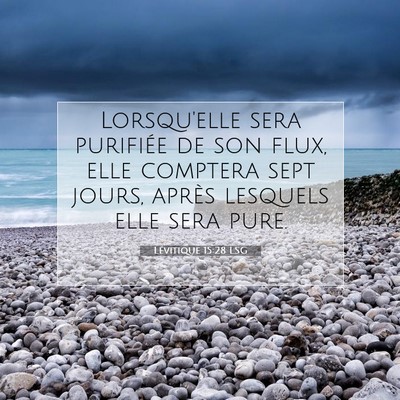 Lévitique 15:28 LSG Image du verset biblique