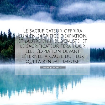 Lévitique 15:30 LSG Image du verset biblique