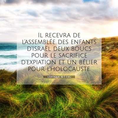 Lévitique 16:5 LSG Image du verset biblique