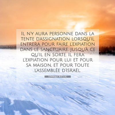 Lévitique 16:17 LSG Image du verset biblique