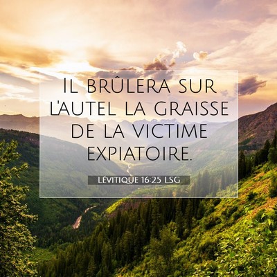 Lévitique 16:25 LSG Image du verset biblique