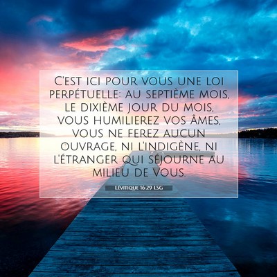 Lévitique 16:29 Verset biblique expliqué