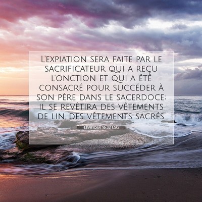 Lévitique 16:32 Verset biblique expliqué