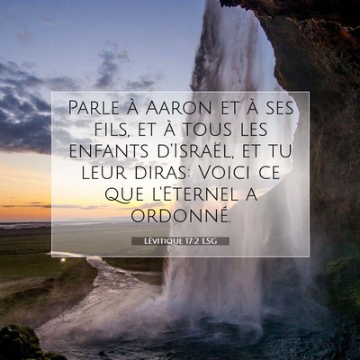 Lévitique 17:2 LSG Image du verset biblique