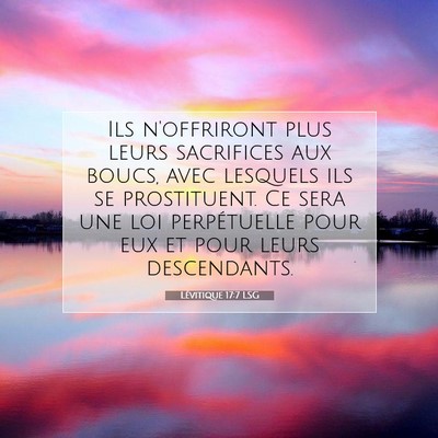 Lévitique 17:7 LSG Image du verset biblique