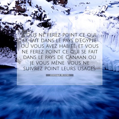 Lévitique 18:3 LSG Image du verset biblique