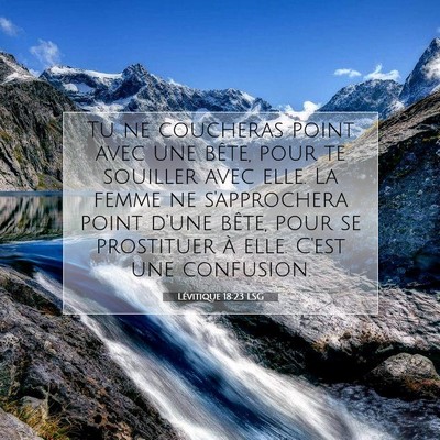 Lévitique 18:23 LSG Image du verset biblique