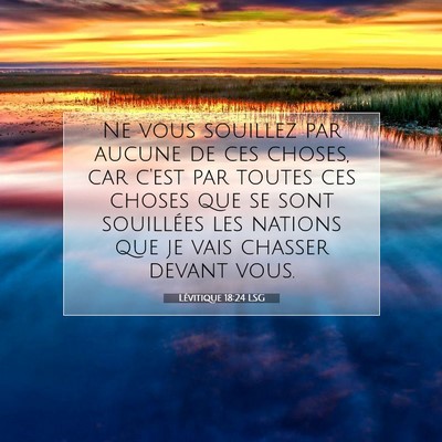 Lévitique 18:24 Verset biblique expliqué