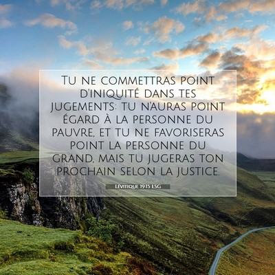 Lévitique 19:15 LSG Image du verset biblique