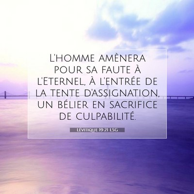 Lévitique 19:21 LSG Image du verset biblique