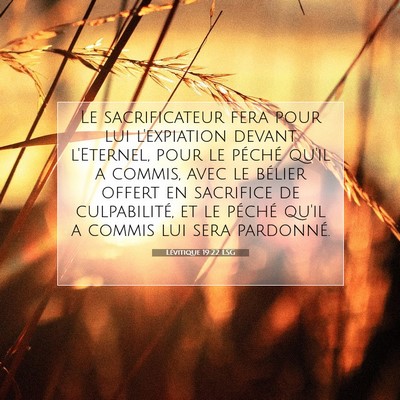 Lévitique 19:22 Verset biblique expliqué