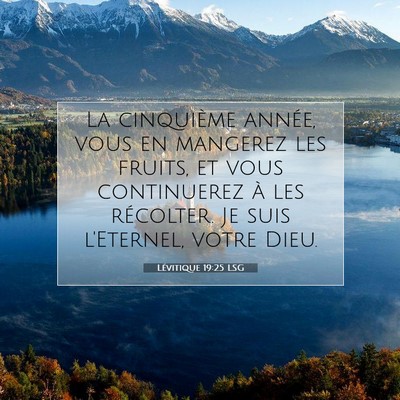 Lévitique 19:25 Verset biblique expliqué