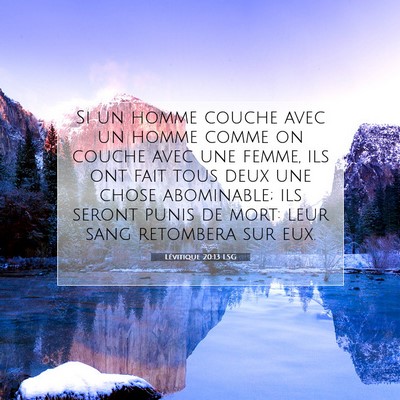 Lévitique 20:13 LSG Image du verset biblique