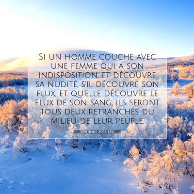 Lévitique 20:18 LSG Image du verset biblique