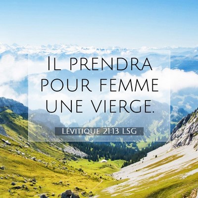 Lévitique 21:13 LSG Image du verset biblique