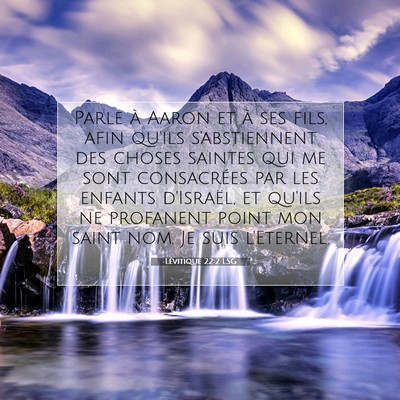 Lévitique 22:2 Verset biblique expliqué