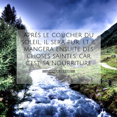 Lévitique 22:7 Verset biblique expliqué