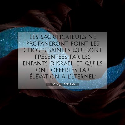 Lévitique 22:15 Verset biblique expliqué