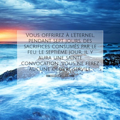 Lévitique 23:8 LSG Image du verset biblique