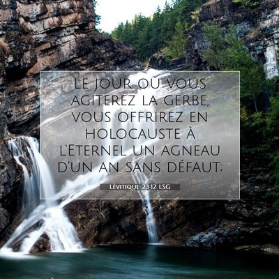 Lévitique 23:12 LSG Image du verset biblique