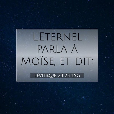 Lévitique 23:23 Verset biblique expliqué