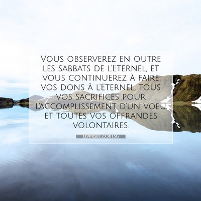 Lévitique 23:38 LSG Image du verset biblique