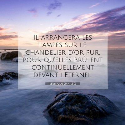 Lévitique 24:4 Verset biblique expliqué