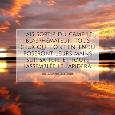 Lévitique 24:14 LSG Image du verset biblique